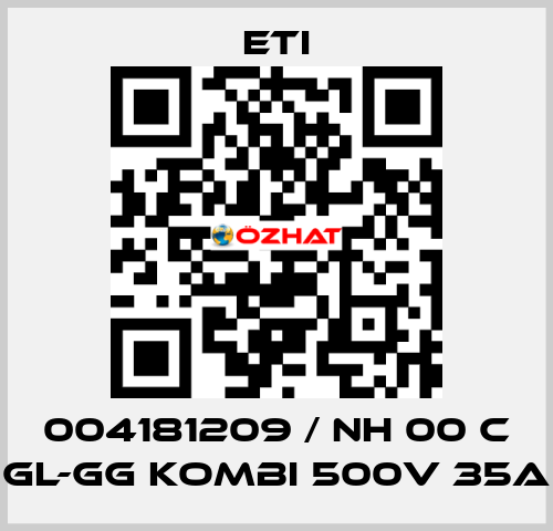 004181209 / NH 00 C gL-gG KOMBI 500V 35A Eti