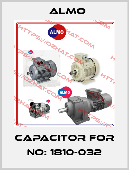Capacitor for NO: 1810-032 Almo