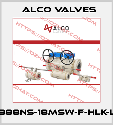 13DAB88NS-18MSW-F-HLK-LT-MS Alco Valves