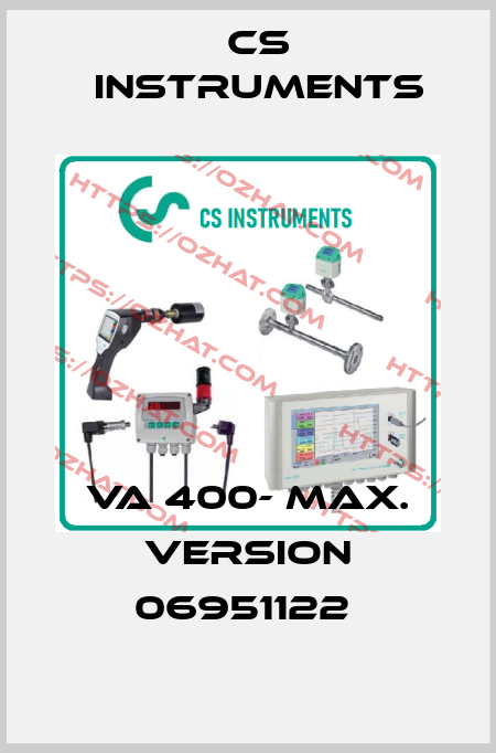 VA 400- Max. Version 06951122  Cs Instruments