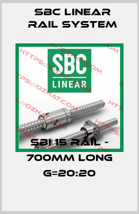SBI 15 Rail - 700mm Long G=20:20 SBC Linear Rail System