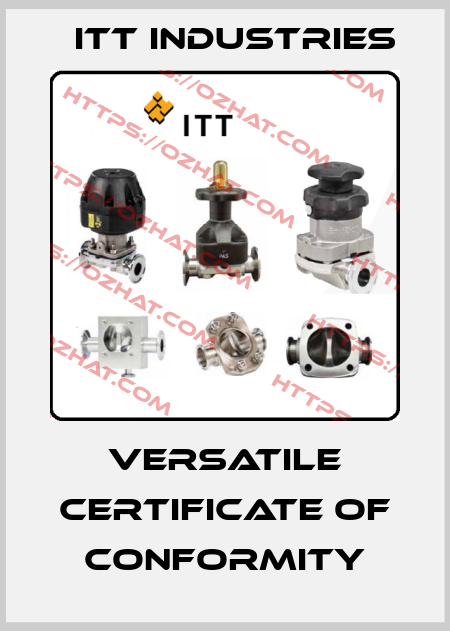 Versatile Certificate of Conformity Itt Industries