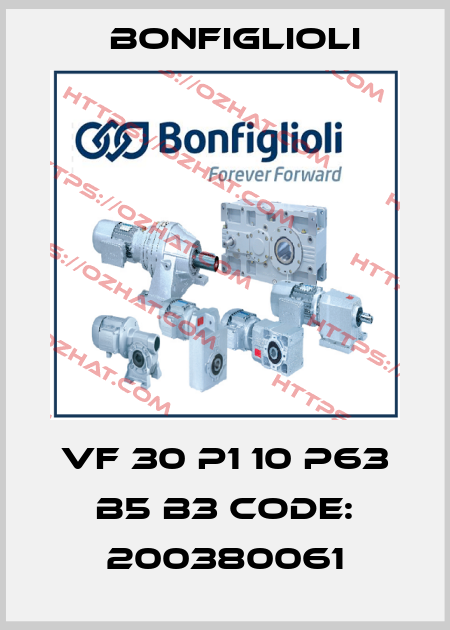 VF 30 P1 10 P63 B5 B3 CODE: 200380061 Bonfiglioli