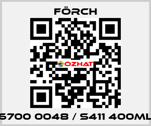6700 0048 / S411 400ML Förch