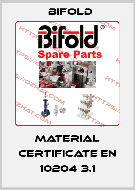 Material certificate EN 10204 3.1 Bifold