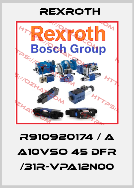 R910920174 / A A10VSO 45 DFR /31R-VPA12N00 Rexroth