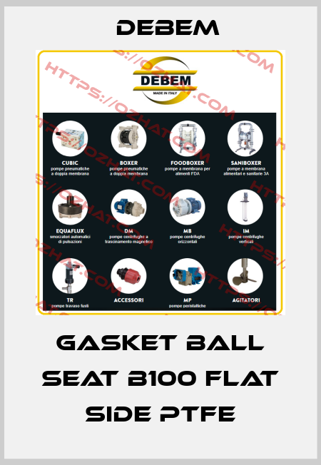 GASKET BALL SEAT B100 FLAT SIDE PTFE Debem