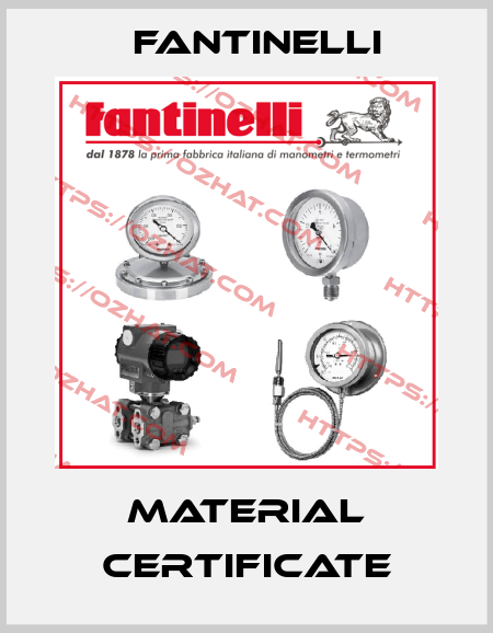 Material certificate Fantinelli