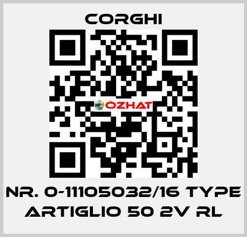 Nr. 0-11105032/16 Type ARTIGLIO 50 2V RL Corghi