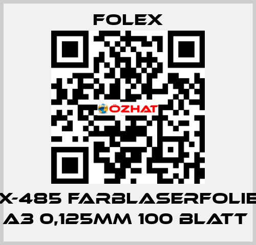 X-485 FARBLASERFOLIE A3 0,125MM 100 BLATT  Folex