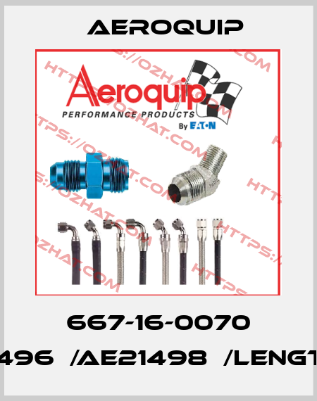 667-16-0070 -AE21496Ｍ/AE21498Ｍ/Length:178 Aeroquip