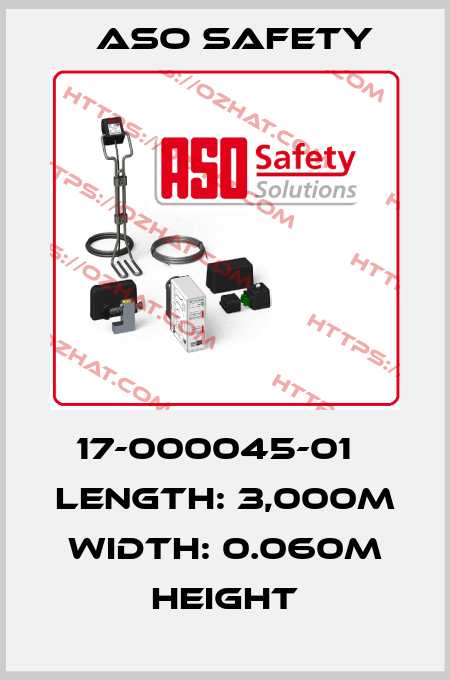 17-000045-01   Length: 3,000m Width: 0.060m Height ASO SAFETY