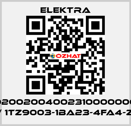02002004002310000000 / 1TZ9003-1BA23-4FA4-Z ELEKTRA