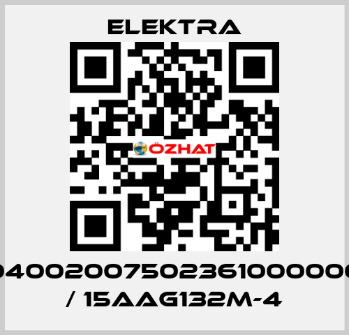 04002007502361000000 / 15AAG132M-4 ELEKTRA