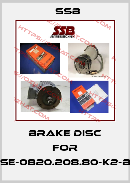 brake disc for DSE-0820.208.80-K2-B3 SSB