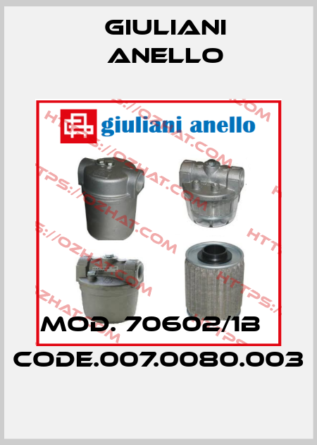 Mod. 70602/1B   Code.007.0080.003 Giuliani Anello