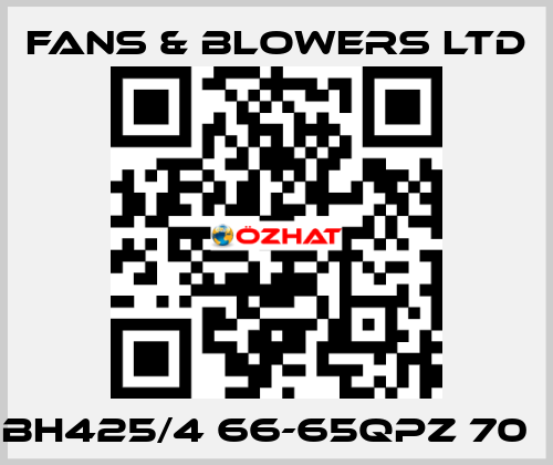 BH425/4 66-65QPZ 70㎏ Fans & Blowers Ltd