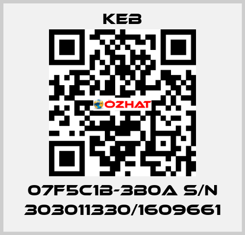 07F5C1B-3B0A S/N 303011330/1609661 KEB