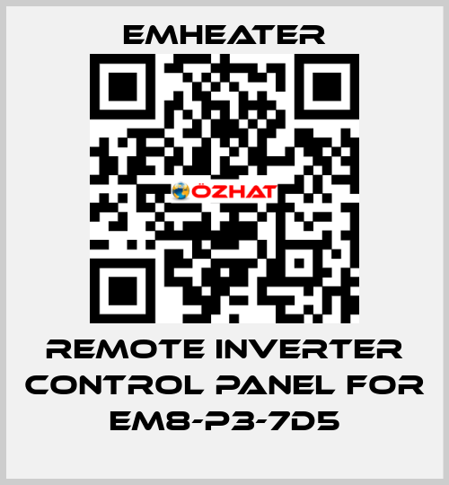 Remote inverter control panel for EM8-P3-7d5 EMHEATER