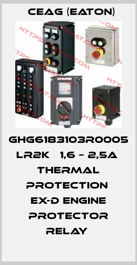 GHG6183103R0005  LR2K   1,6 – 2,5A  thermal protection  Ex-D engine protector relay  Ceag (Eaton)