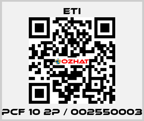PCF 10 2p / 002550003 Eti