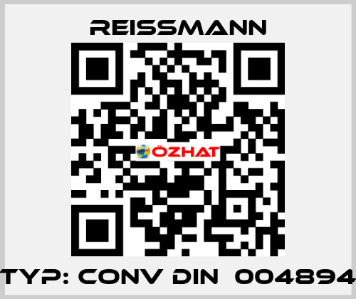 Typ: CONV DIN  004894 Reissmann