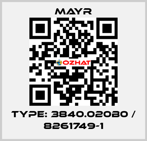 Type: 3840.020B0 / 8261749-1 Mayr
