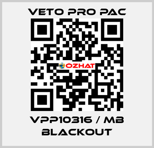 VPP10316 / MB BLACKOUT Veto Pro Pac
