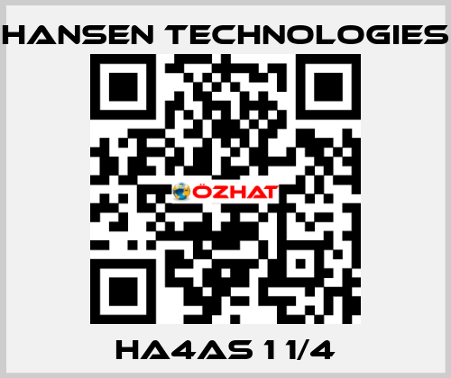 HA4AS 1 1/4 HANSEN TECHNOLOGIES