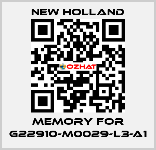memory for G22910-M0029-L3-A1 New Holland
