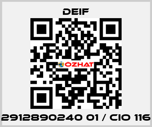 2912890240 01 / CIO 116 Deif