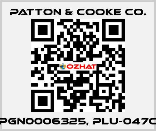 PGN0006325, PLU-047C Patton & Cooke Co.