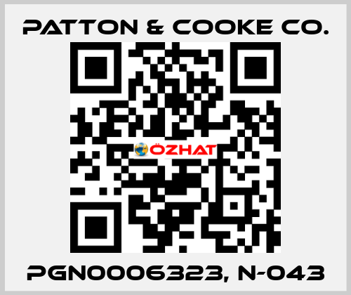 PGN0006323, N-043 Patton & Cooke Co.