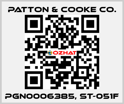 PGN0006385, ST-051F Patton & Cooke Co.
