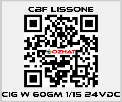 CIGW60GM0015-48201R CBF LISSONE