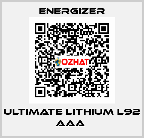 Ultimate Lithium L92 AAA  Energizer