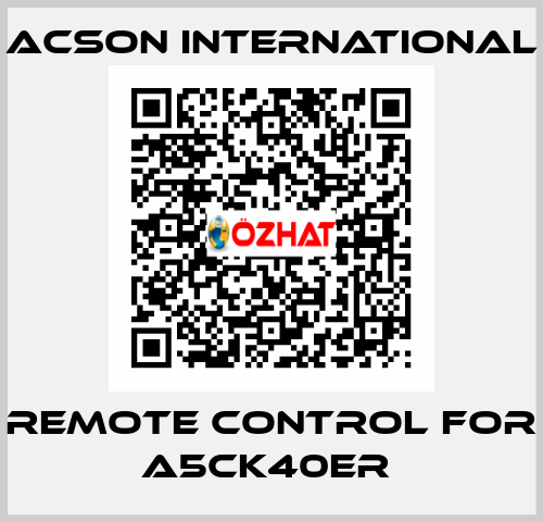 remote control for A5CK40ER  Acson International