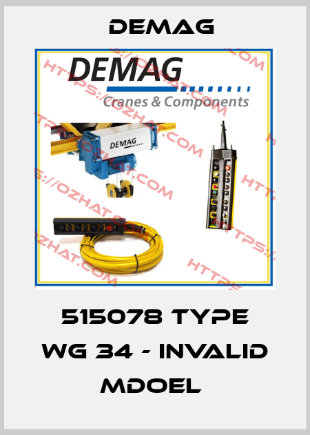 515078 Type WG 34 - invalid mdoel  Demag