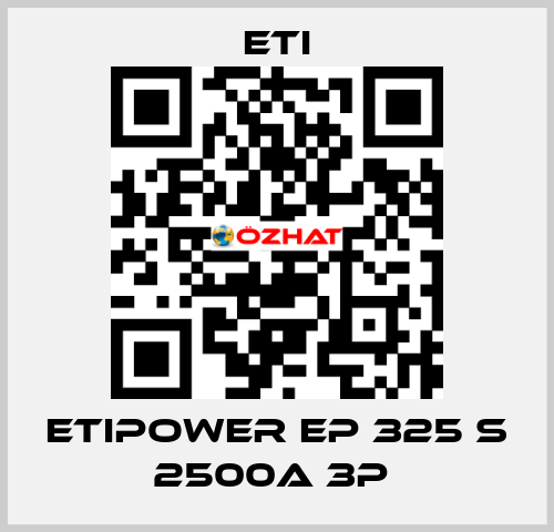 ETIPOWER EP 325 S 2500A 3P  Eti