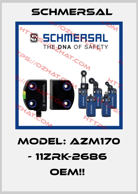Model: AZM170 - 11ZRK-2686  OEM!!  Schmersal