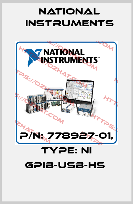 P/N: 778927-01, Type: NI GPIB-USB-HS  National Instruments