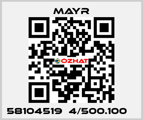 58104519  4/500.100    Mayr