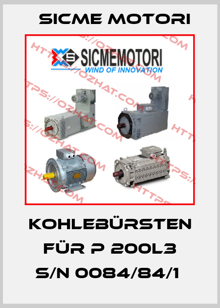 Kohlebürsten für P 200L3 S/N 0084/84/1  Sicme Motori