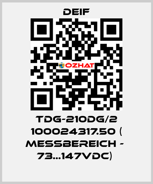 TDG-210DG/2 100024317.50 ( Messbereich -  73...147VDC)  Deif