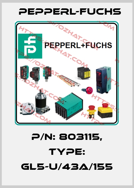 p/n: 803115, Type: GL5-U/43a/155 Pepperl-Fuchs