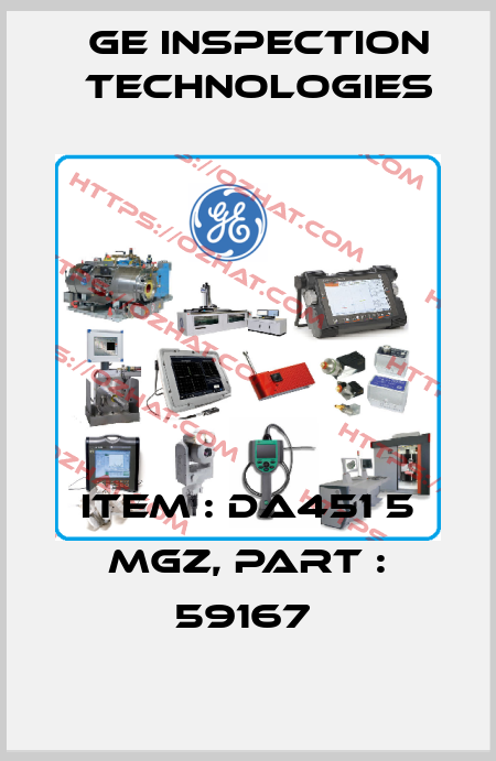 Item : DA451 5 MGz, Part : 59167  GE Inspection Technologies