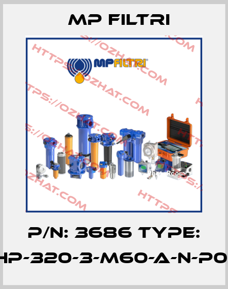 P/N: 3686 Type: HP-320-3-M60-A-N-P01 MP Filtri