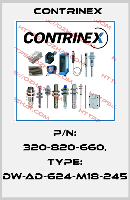 p/n: 320-820-660, Type: DW-AD-624-M18-245 Contrinex