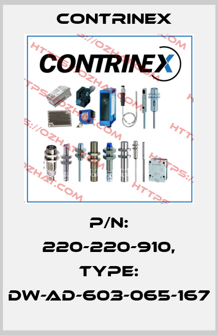 p/n: 220-220-910, Type: DW-AD-603-065-167 Contrinex