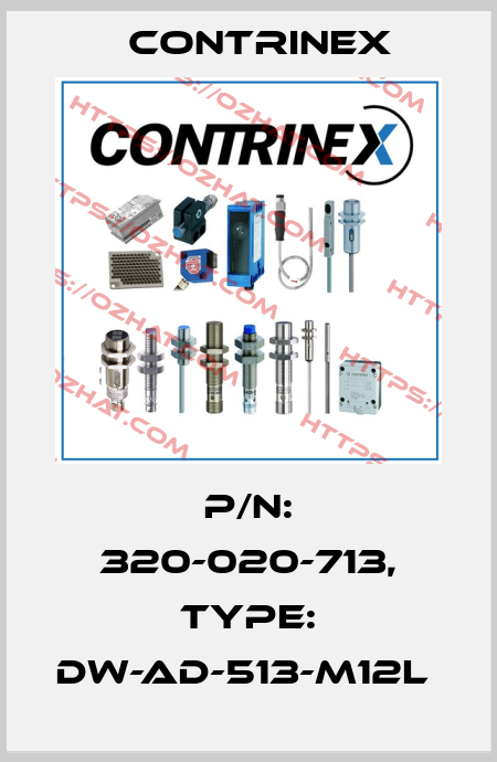 P/N: 320-020-713, Type: DW-AD-513-M12L  Contrinex